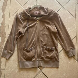 Juicy brown velvet hoodie sweatshirt